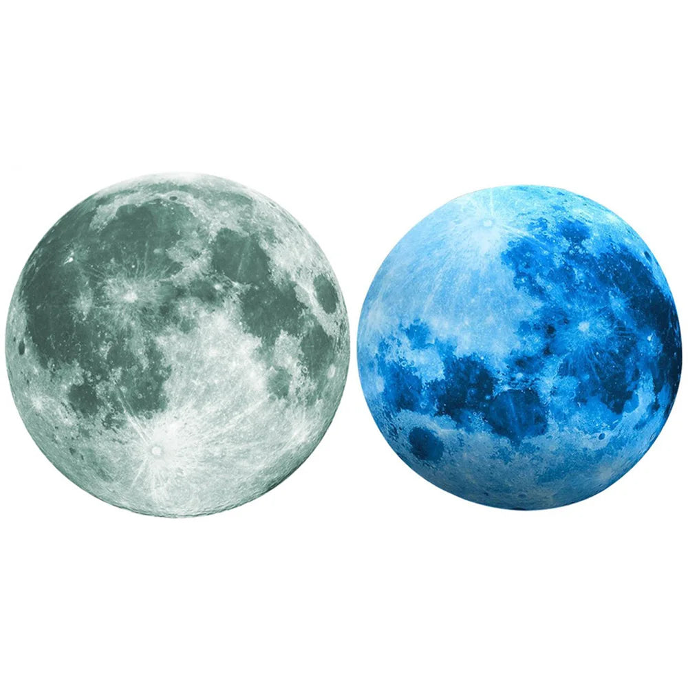 3D Glow-in-the-Dark Luminous Moon Wall Stickers – Perfect for Kids’ Bedrooms, Baby Rooms, and Home Decor