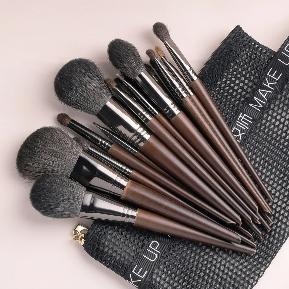 Natural Goat Hair Makeup Brush Set – Eyeshadow & Blending Kit