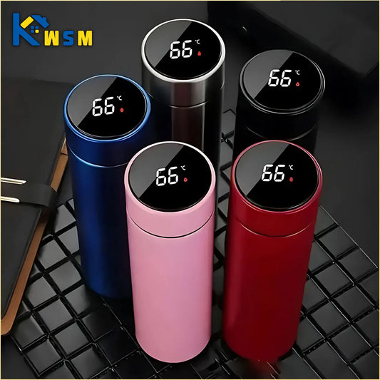 500ML Stainless Steel Thermos with Smart Temperature Display – Vacuum Insulated Bottle for Outdoors.