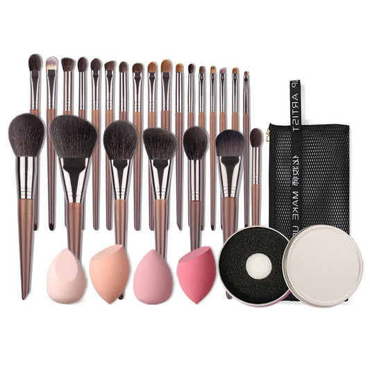 Natural Goat Hair Makeup Brush Set – Eyeshadow & Blending Kit