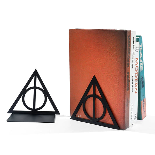 Heavy-Duty Metal Bookend – Triangle Design for Home & Office Desk Organization