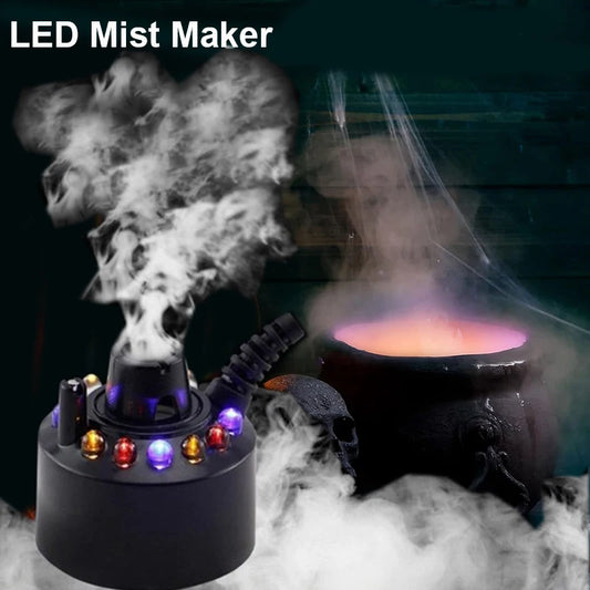 Halloween Mini Mist LED Pumpkin Fogger – Color-Changing Water Party Prop & Smoke Machine for Holiday Decor