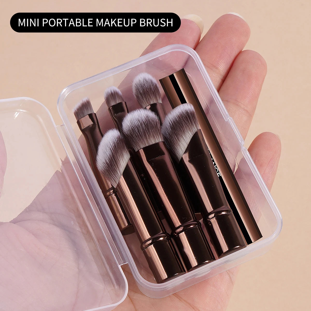 MAANGE Double-Ended Makeup Brush Set – Detachable Travel Contour & Concealer Brushes with Box