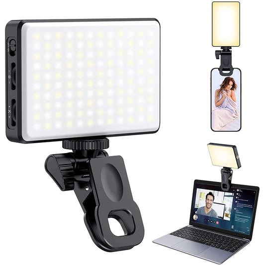 LED Selfie Light Phone Fill Light – 120 LED 3000mAh Rechargeable Clip for TikTok, Vlog, Video Conference, and Selfies