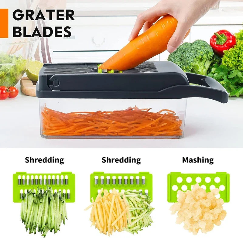 Stainless Steel Fruit & Vegetable Shredder & Slicer – Multi-Purpose Kitchen Tool for Effortless Food Prep